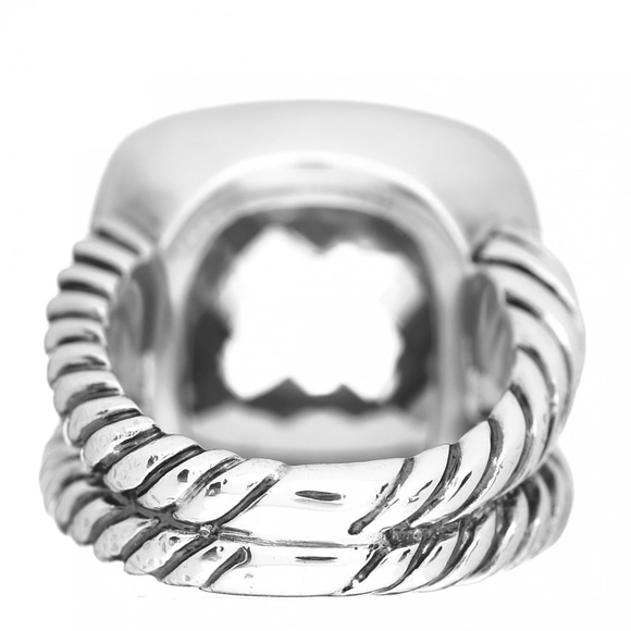 DAVID YURMAN Sterling Silver Diamond Amethyst 14mm Albion Ring - Picture 2 of 2